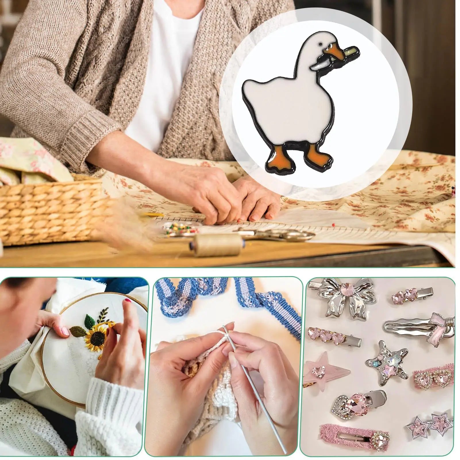 Cute Sewing Needle Minder Duck Shaped Quilting Pin Minder Cute Animal Shape Quilting Needle Minder For Quilter Tool Embroidery Qme