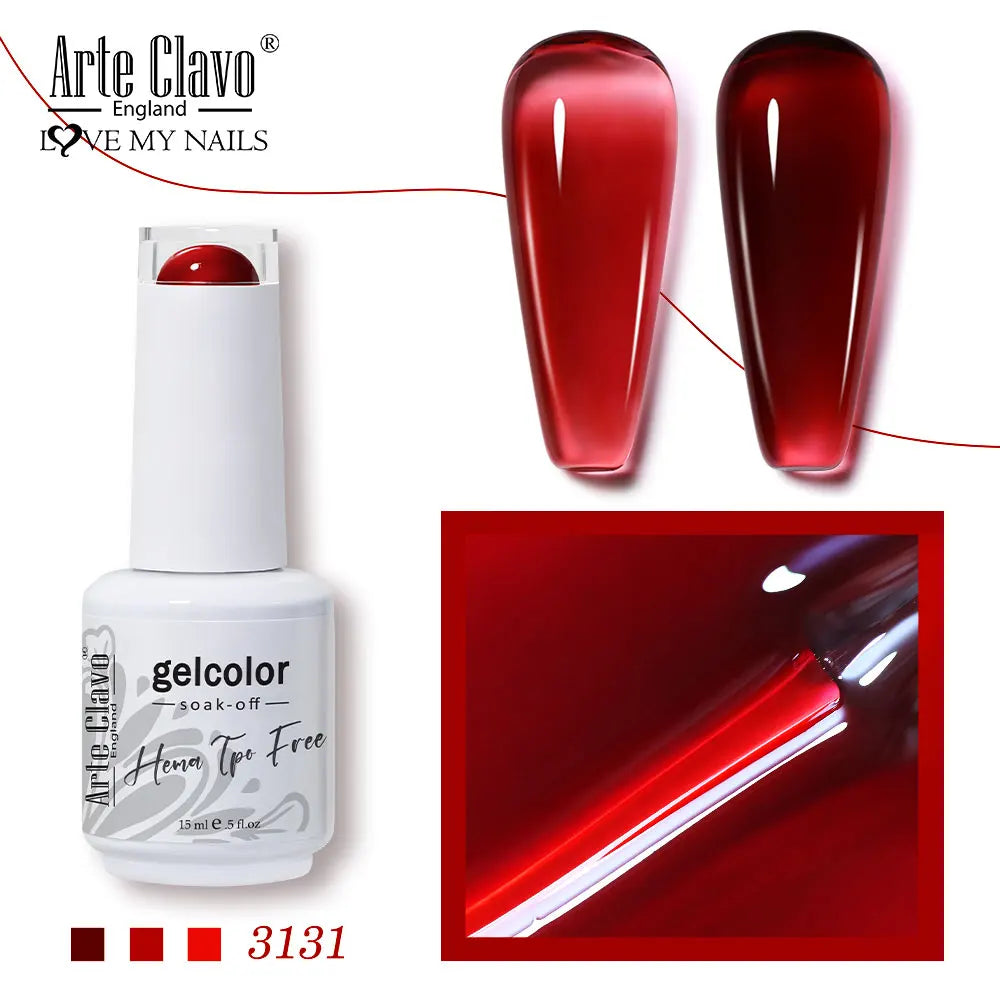 Arte Clavo Jelly Series Semi-transparent Light Pink Peach Gel Nail