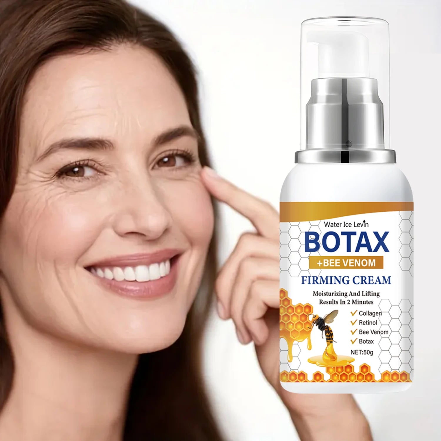 Botax Firming Cream with Bee Venom & Retinol - 2 Minute Lift & Moisturizing, Collagen Enriched for Elastic & Glowing Skin. Qme