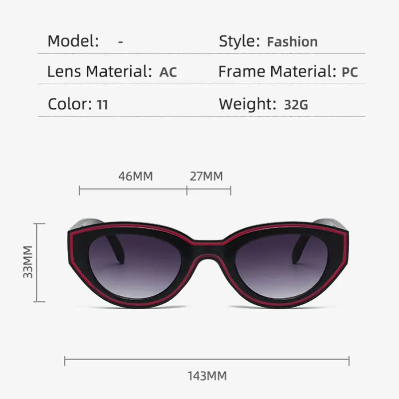 Trendy Design Cat Eye Sunglasses New Fashion Party Hip-Hop Decorated Sunglasses Travelling Eyewear UV400 Qme