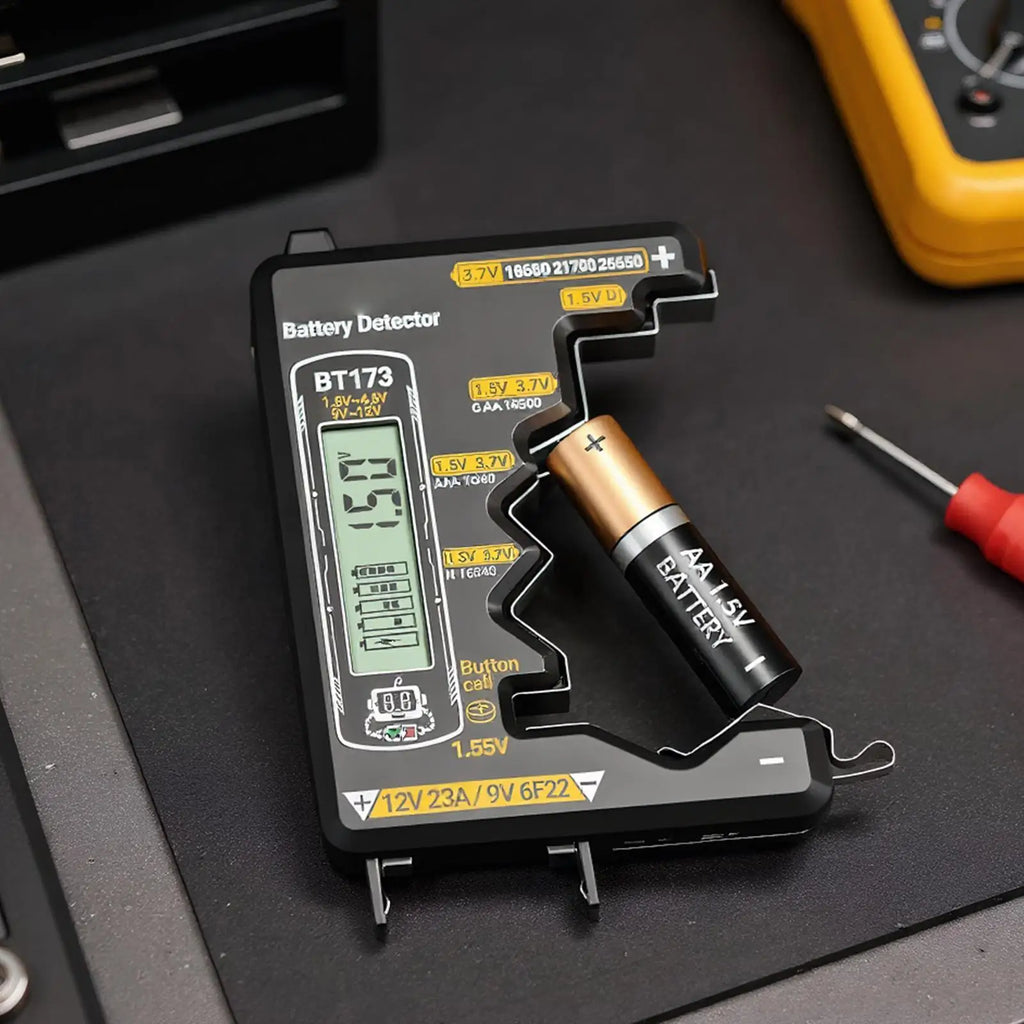Home Battery Tester Precision Voltage Detector D C AA AAA N 9V Button Qme