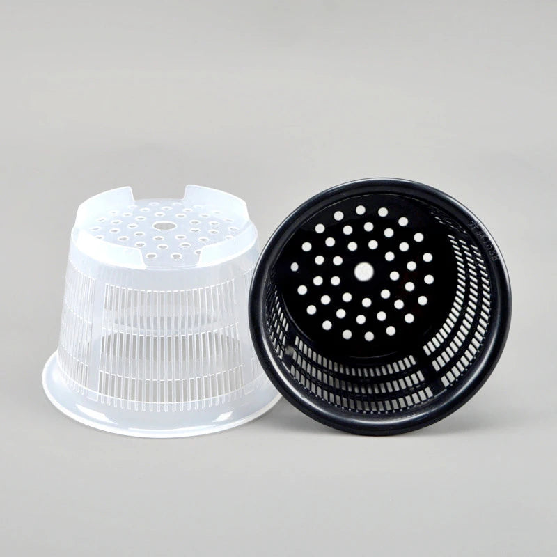 Potted Plant Flower Nursery Tray Basket Plastic Breathable Container Qme