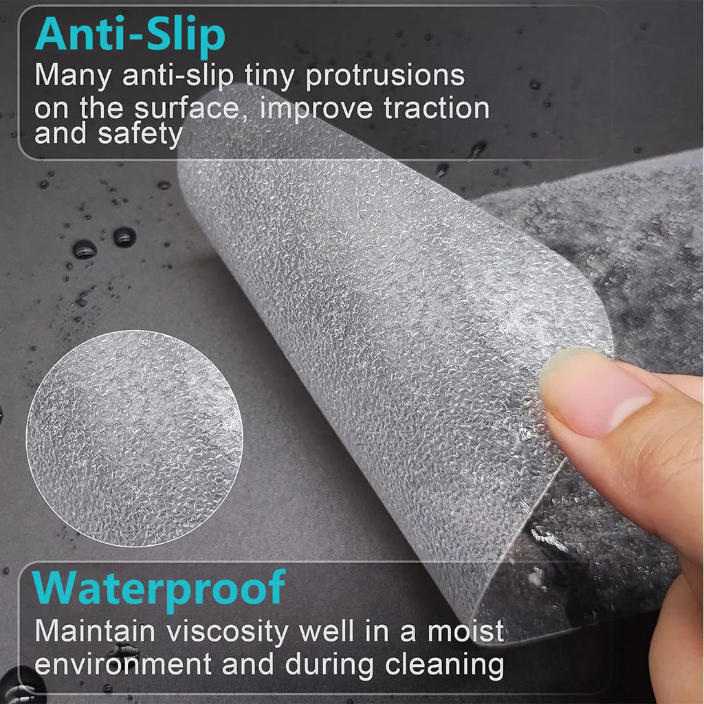 Clear Anti Slip Tape Waterproof, Non-Slip Stair Treads Tape Traction, Boat, Stairs, Transparent, Soft, Comfortable for Bare feet Qme