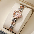 Moda strass feminino relógio de quartzo elegante pulseira relógio de pulso para senhoras reloj mujer (sem caixa) Qme Rose