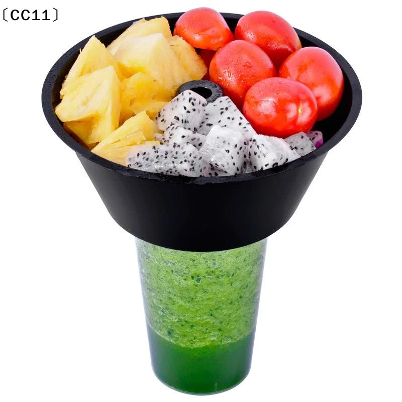 10 Disposable Plastic Cup Drink Snack Bowl Bubble Milk Tea Fruit Qme
