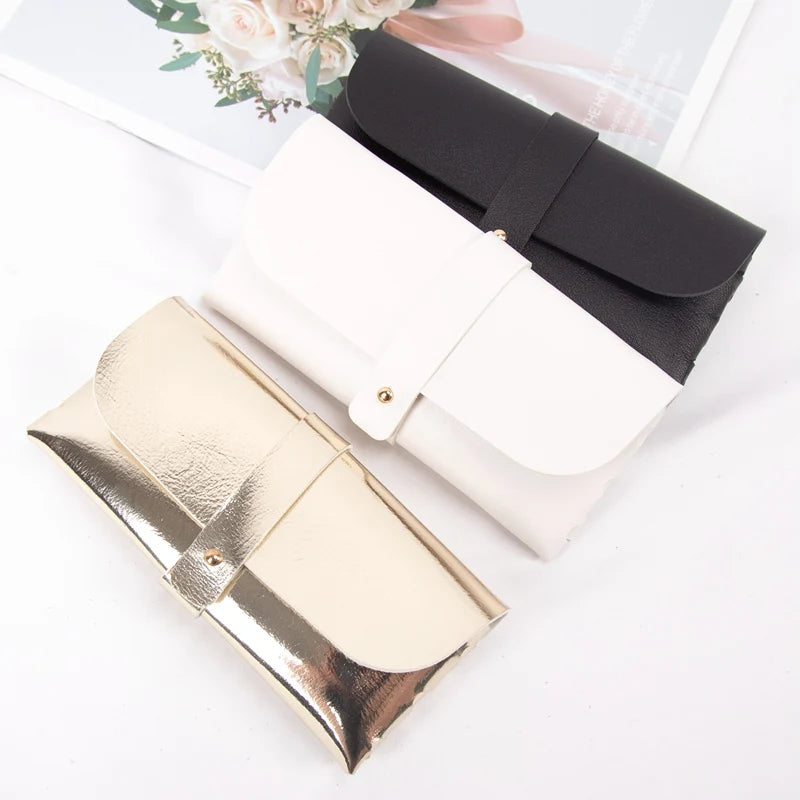 Soft Pu Leather Thick Glasses Bag Fashion Protective Case Women Men Qme