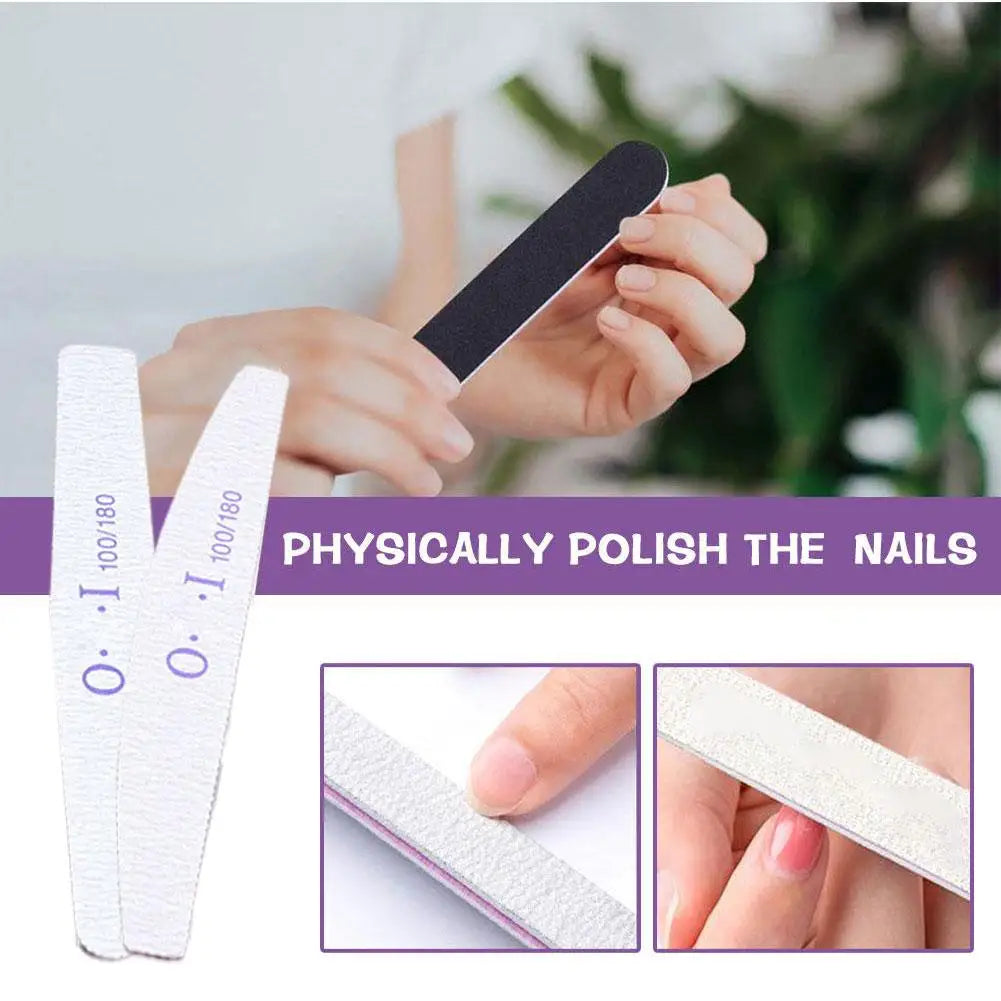 10pcs Nail Files Ultra-Thin Sanding Strip Nail File Polishing Nail Strip Tool 100/180 Rubbing Nail Trimming Strip Special S Y0H2 Qme