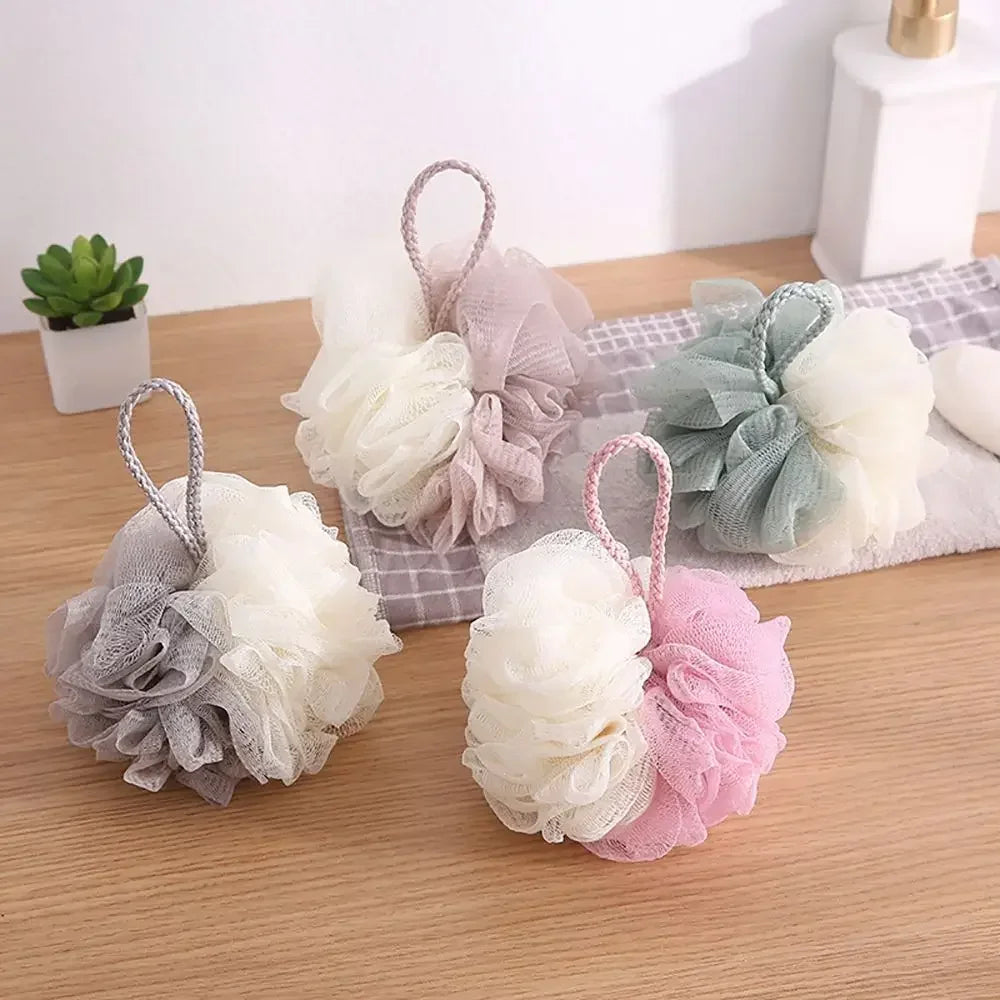 Soft Shower Mesh Foaming Sponge Body Scrub Exfoliating Back Brush Qme
