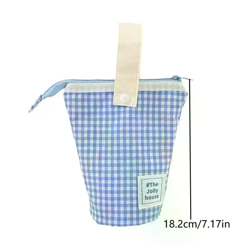 Kawaii Big Capacity Pencil Case Pen Storage Bag Cute Punch Back Qme