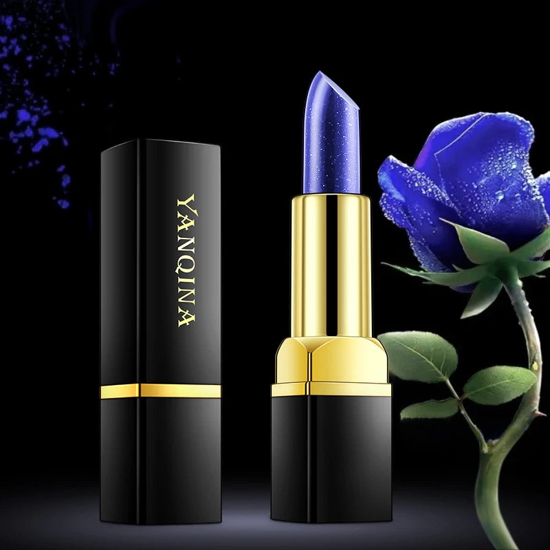 Blue Rose Lipstick Temperature Color Changing Lipstick Moisturizing Female Makeup Products Sexy Lip Tint Gloss Shiny Lipsticks Qme