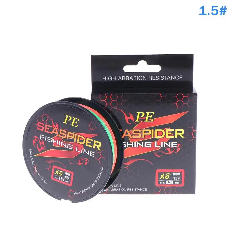 8 Strands 100M PE Braided Fishing Line Multifilament Lines Sea Wire Qme 1.5