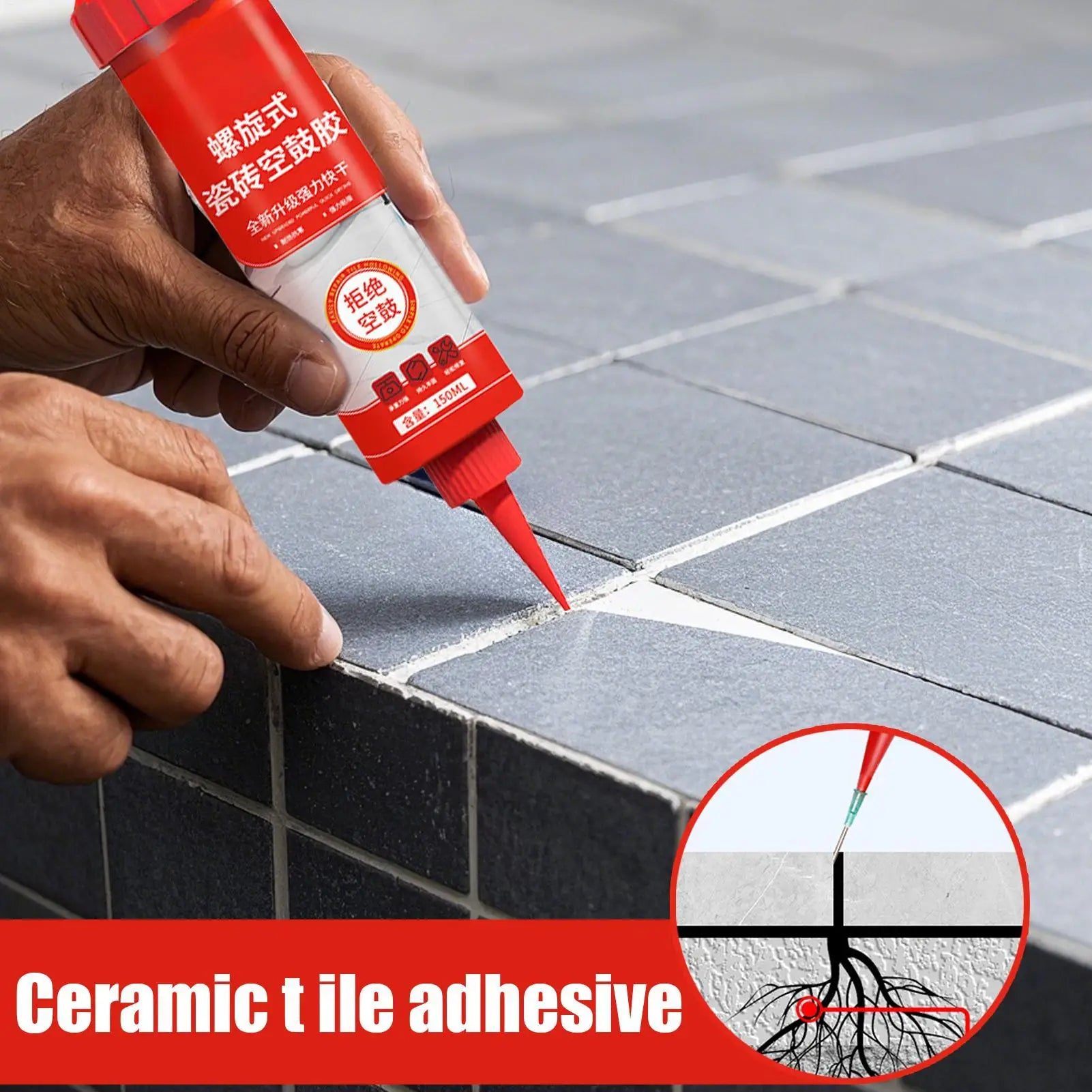 Shower Grout Crack Filler 5.07oz/150ml Rust-Proof Adhesive Mosaic Grout Quick Dry Construction Putty Heat-Resistant Waterproof Qme