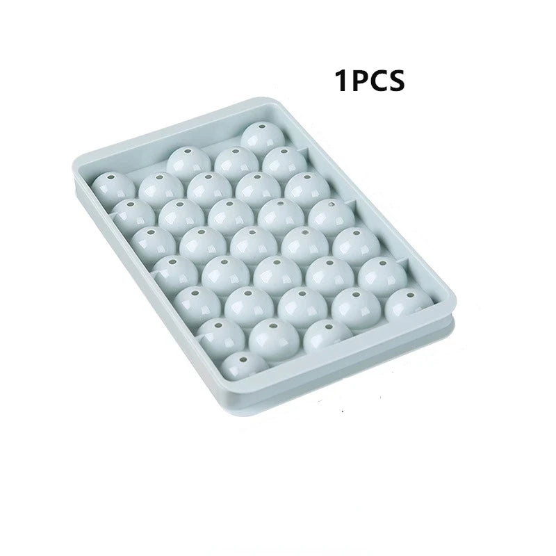 33 Ice Boll Hockey PP Mold Frozen Whiskey Ball Popsicle Ice Cube Tray Box Lollipop Making Gifts Kitchen Tools Accessories Qme 1PCS Blue