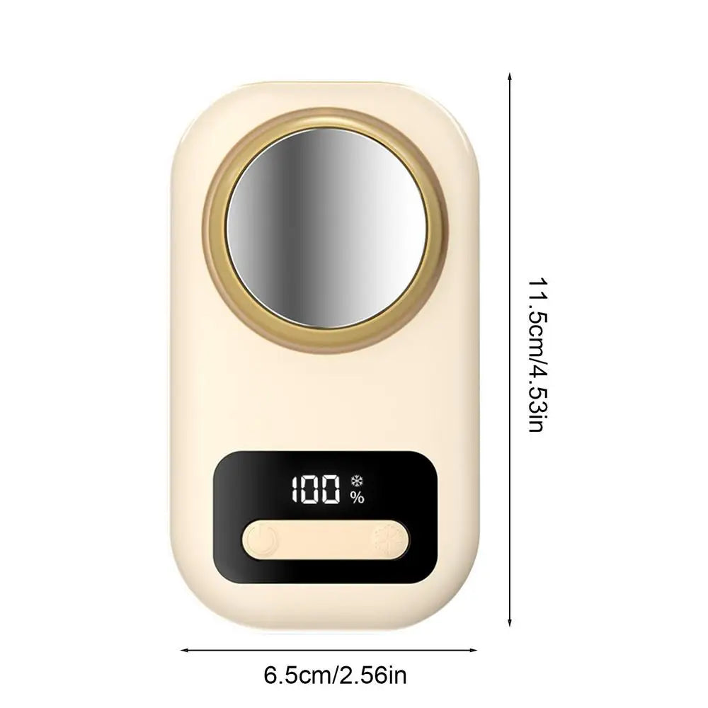 Portable Clip On Fan Portable Rechargeable LED Display Device Personal Waist Fan Clip On For Men Camping Outdoor Indoor Beach Qme China Mainland Creamy White