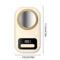 Portable Clip On Fan Portable Rechargeable LED Display Device Personal Waist Fan Clip On For Men Camping Outdoor Indoor Beach Qme China Mainland Creamy White