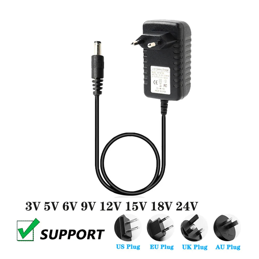 DC Linear Power Adapter Regulator 220V To DC 3V 5V 6V 9V 12V 15V 18V 24V 100MA 200MA 300MA 500MA 600MA 700MA 800MA 1A DC 5.5*2.1 Qme UK PLUG 12V 600MA