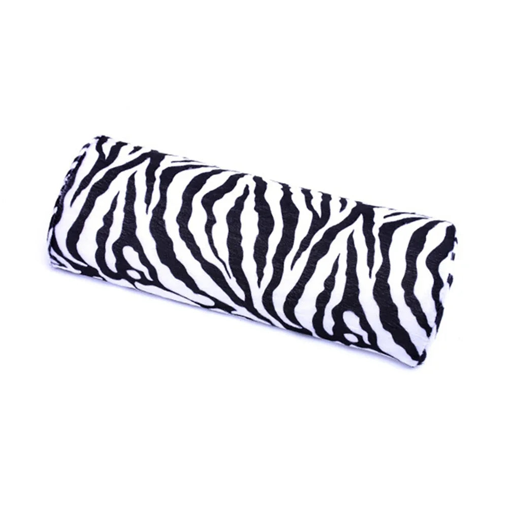 10 Colors Soft Hand Rest Nail Arm Pillow Stand Manicure Table Mat Qme zebra