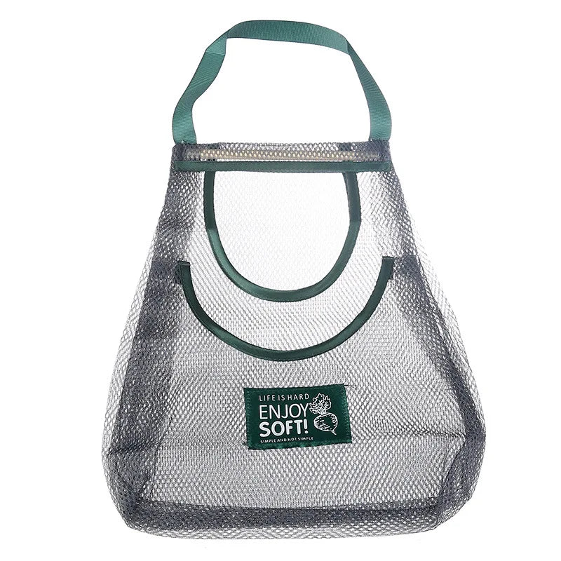 Reusable Storage Bags Kitchen Hanging Mesh Bag Home Fruit And Vegetable Storage Net Bag For Ginger Garlic Potatoes Onions Qme