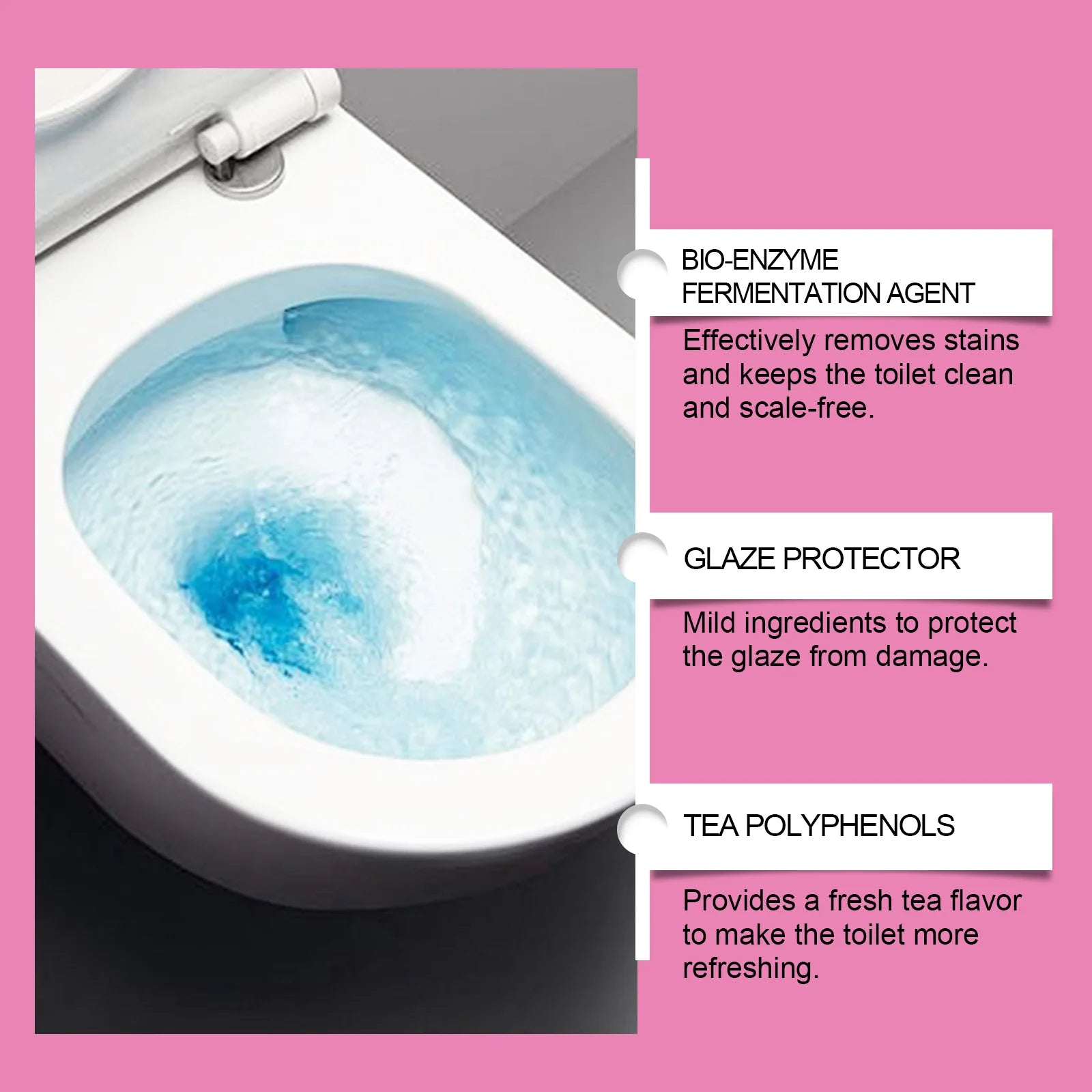 Jue Fish 5/8 Items Multifunctional Toilet Cleaning Stick Effectively Removes Odors, Stains, and Urine Deposits From Toilets Qme
