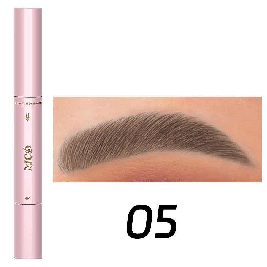 2 In1 Professional Waterproof Eyebrow Pencil Long-lasting Korean Qme 05