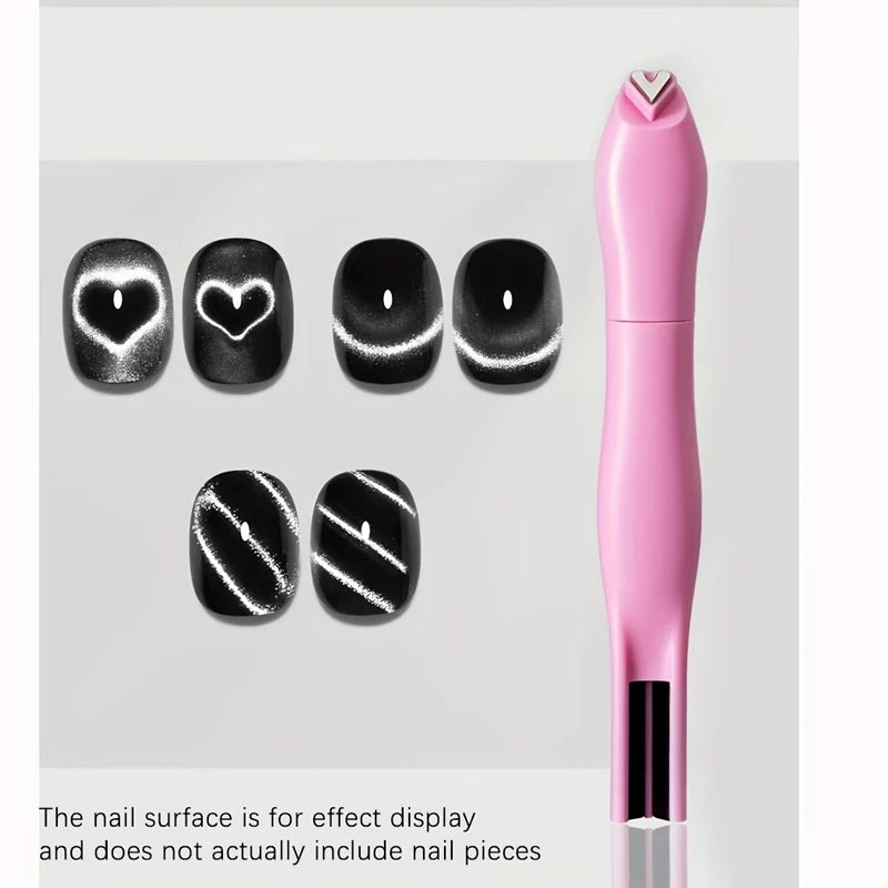 3-in-1 Heart-shaped Multi-functional Cat-eye Nail Magnet Multiple Qme 03