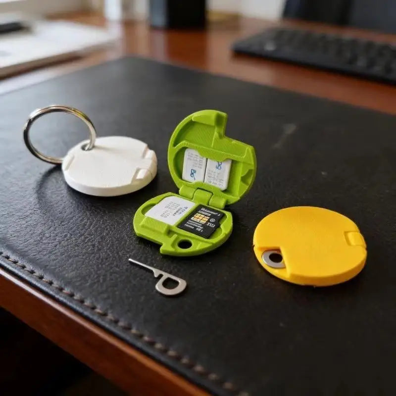 3D Printed SIM TF Card Holder Anti-lost Memory Storage Case Eject Pin Qme