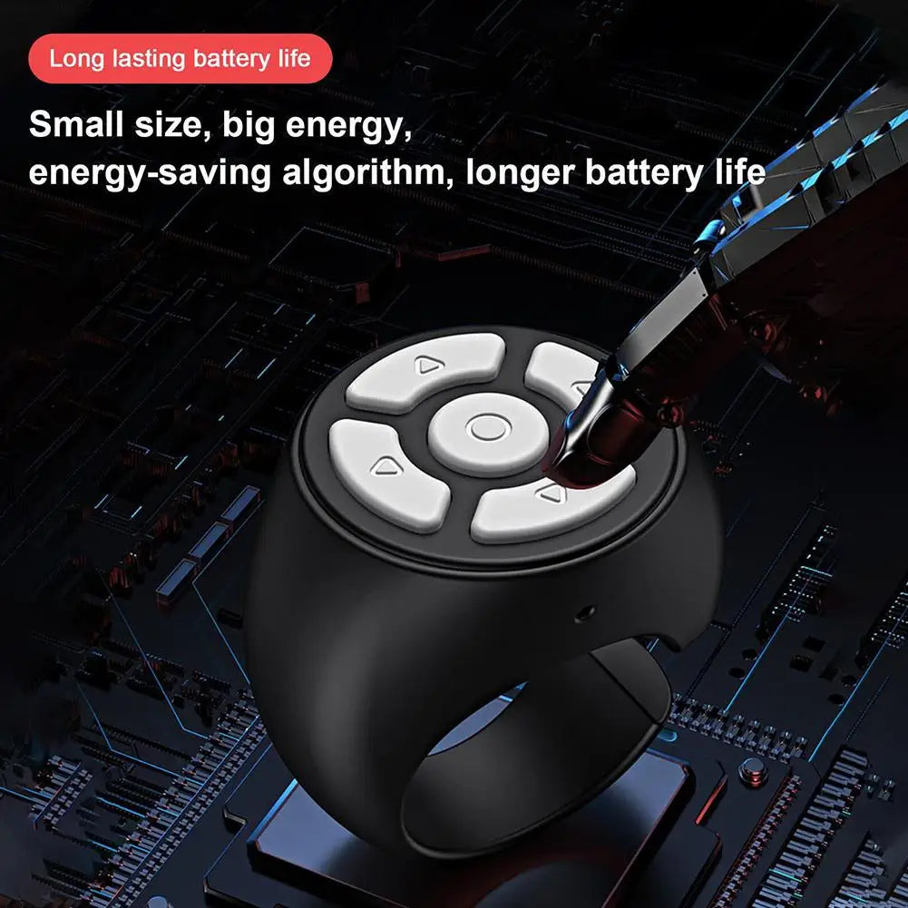Wireless Bluetooth Remote Control, Video Scrolling Ring Page Turner Bluetooth Ring Scroller, Rechargeable Scrolling Rings Qme