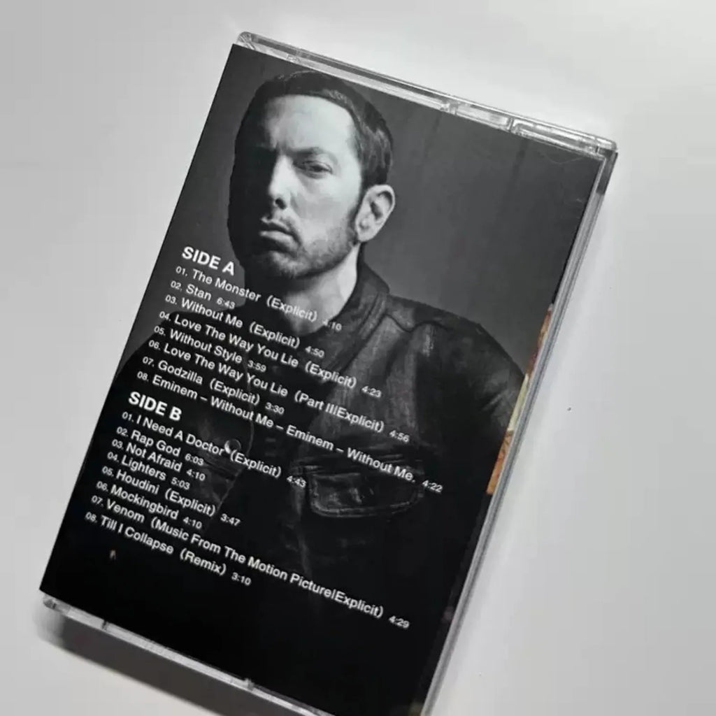 Retro Hip-Hop Music Cassette Tape, Night Scene Portrait and Architecture Themed Cover, Narrative Rhythm Track Collection Qme