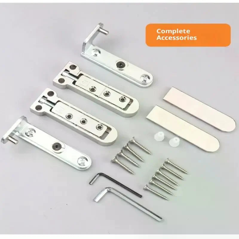 2 Pc Hidden Hinges For Doors 3D Adjustable Swivel Invisible World Hinge Zinc Alloy Door Hinge Furniture Hardware Qme