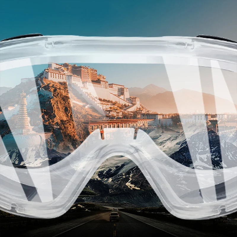 2PCS Protective Goggles Windproof Dustproof Anti-fog Safety Glasses for Outdoor Cycling Grinding Industrial Work Men Qme