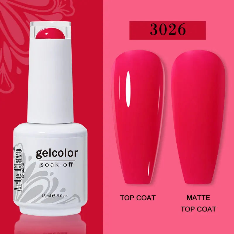 Arte Clavo15ml Gel Nail Polish Burgundy Red Brown Chocolate Art Soak