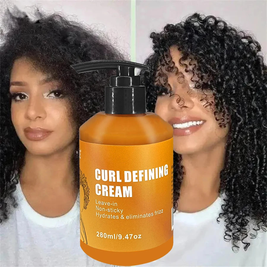 GZE CURL DEFINING CREAM with Argan Oil for Wavy and Curly Hair Hair Moisturizer and Deep Conditioning for Shine and Bounce Qme