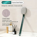 Long Handle Back Scrubber Brush Soft Bristles Exfoliating Massaging Qme Avocado Green