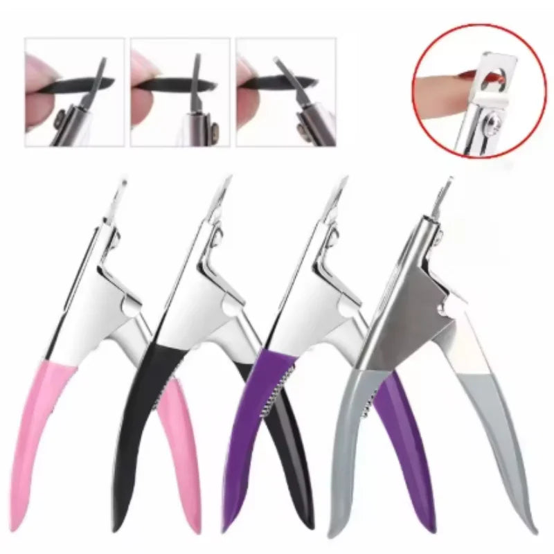 False Acrylic Tips Clipper Manicure Clamp Clippers Special Type U Word Cut False Manicure Tools Cut Clipper Nail Manicure Tools Qme