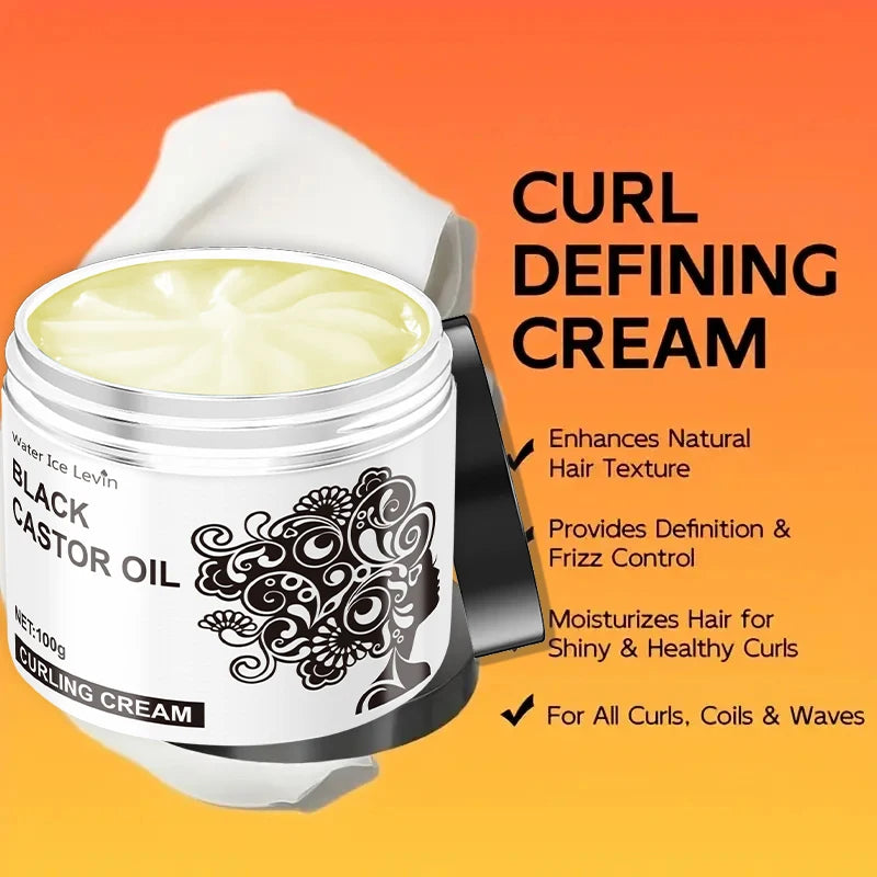 Curly Hair Elasticity Cream, Neutral Hair Gel, Moisturizing Curly Hair Formula, Nourishes and Moisturizes Hair, Provides Elasticity and a Fluffy Feel, 1 Bottle Qme