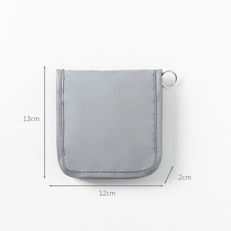 Portable Medical Pouch Foldable Pill Organizer Zipper Sort First Aid Qme S Gray