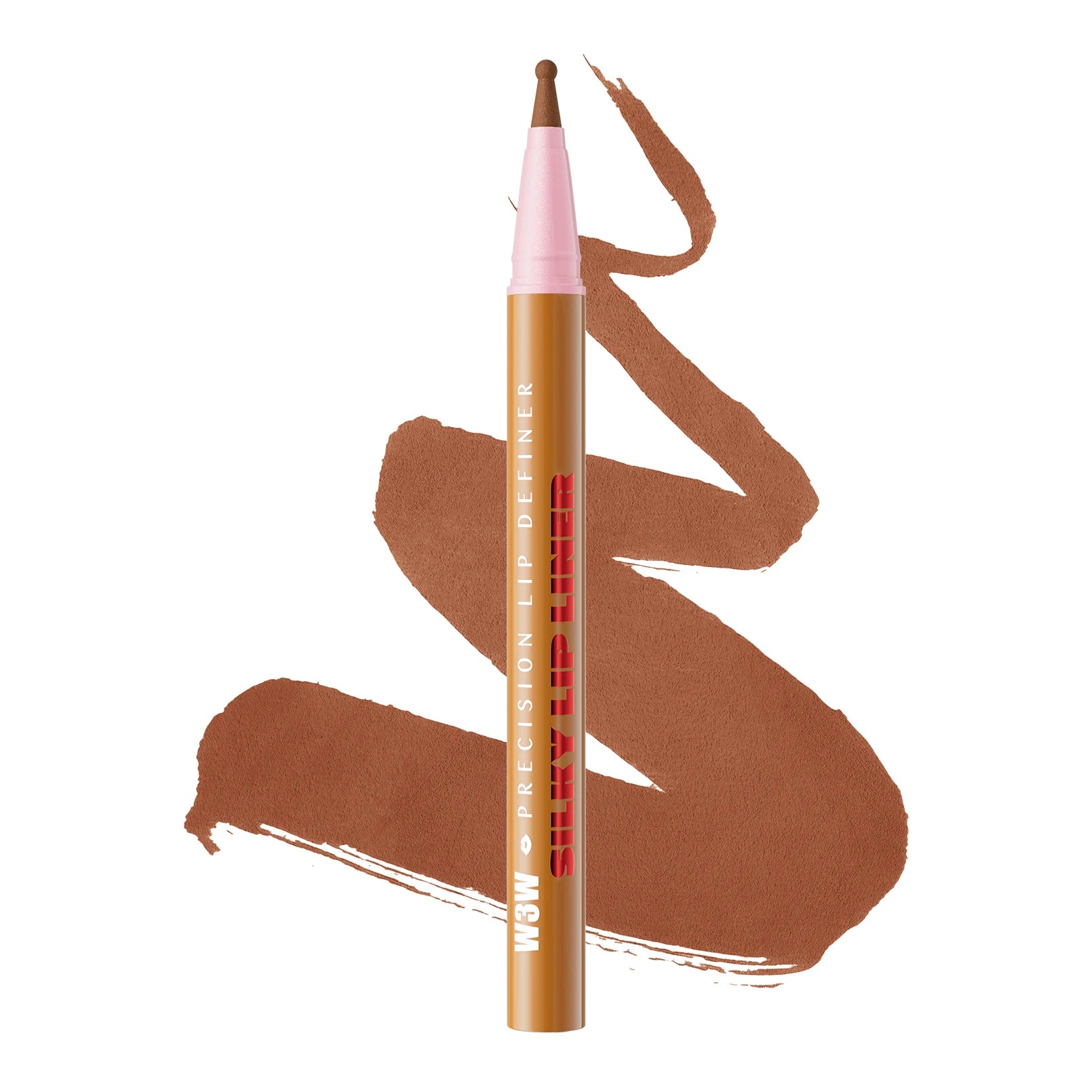 Longwear Liquid Lip Liner Waterproof, 24 Hour Long Lasting Lip Liner Stain Marker Pen, 2-in-1 Matte Semi Permanent Lipliner Qme W681-2