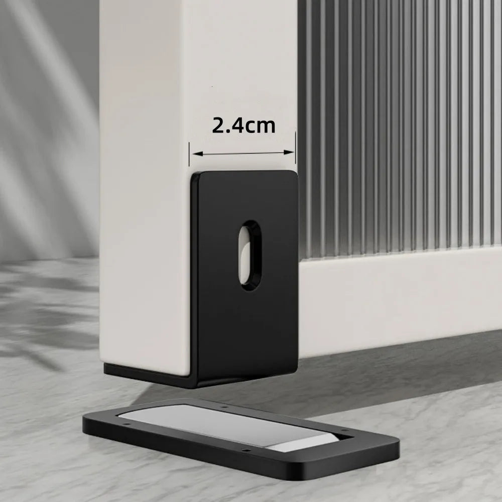 New Invisible Magnetic Door Stopper Aluminum Alloy Self Adhesive Anti-collision Door Draft Stopper Home Windproof Door Blocker Qme