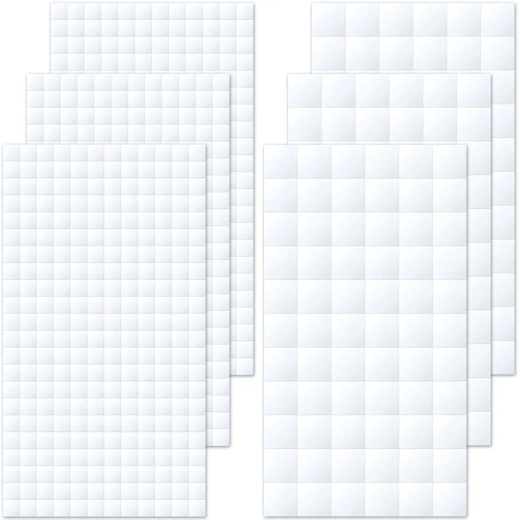 Foam adhesive square sheet, double-sided self-adhesive dots, pre-cut square strip-shaped foam tape, suitable for DIY art Qme