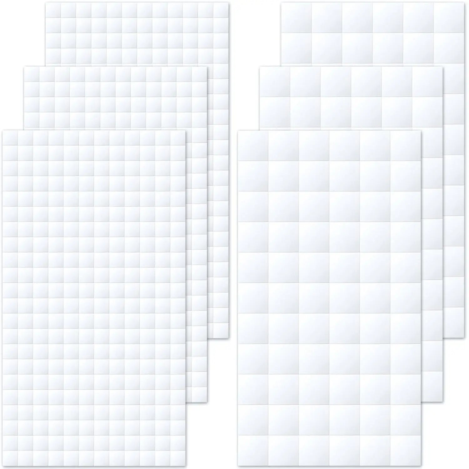Foam adhesive square sheet, double-sided self-adhesive dots, pre-cut square strip-shaped foam tape, suitable for DIY art Qme
