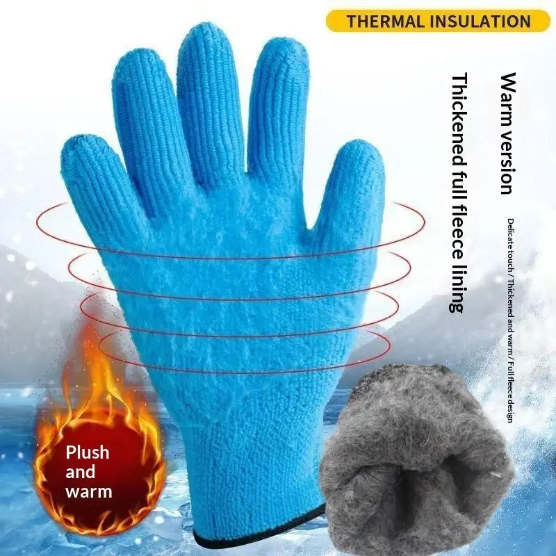 Versatile Garden Gloves Non-slip Rubber Waterproof Thermal Hanyd Qme