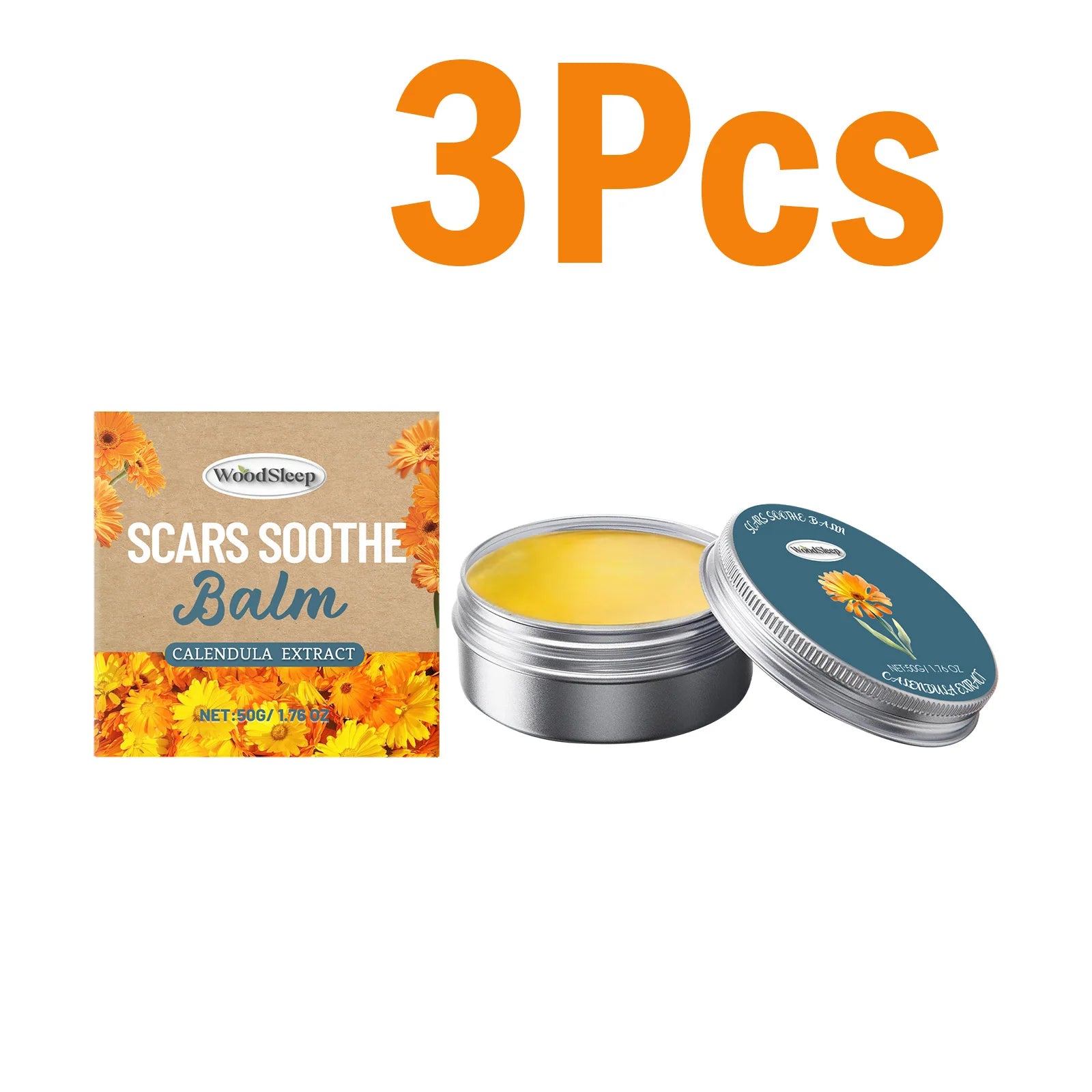 Calendula Acne-Prone Cream Anti-Acne & Fade Marks Oil-Control Shrink Pores Soothing Cream Non-Greasy & Fast Absorbing SkinCare Qme 3 x 50g Boxed