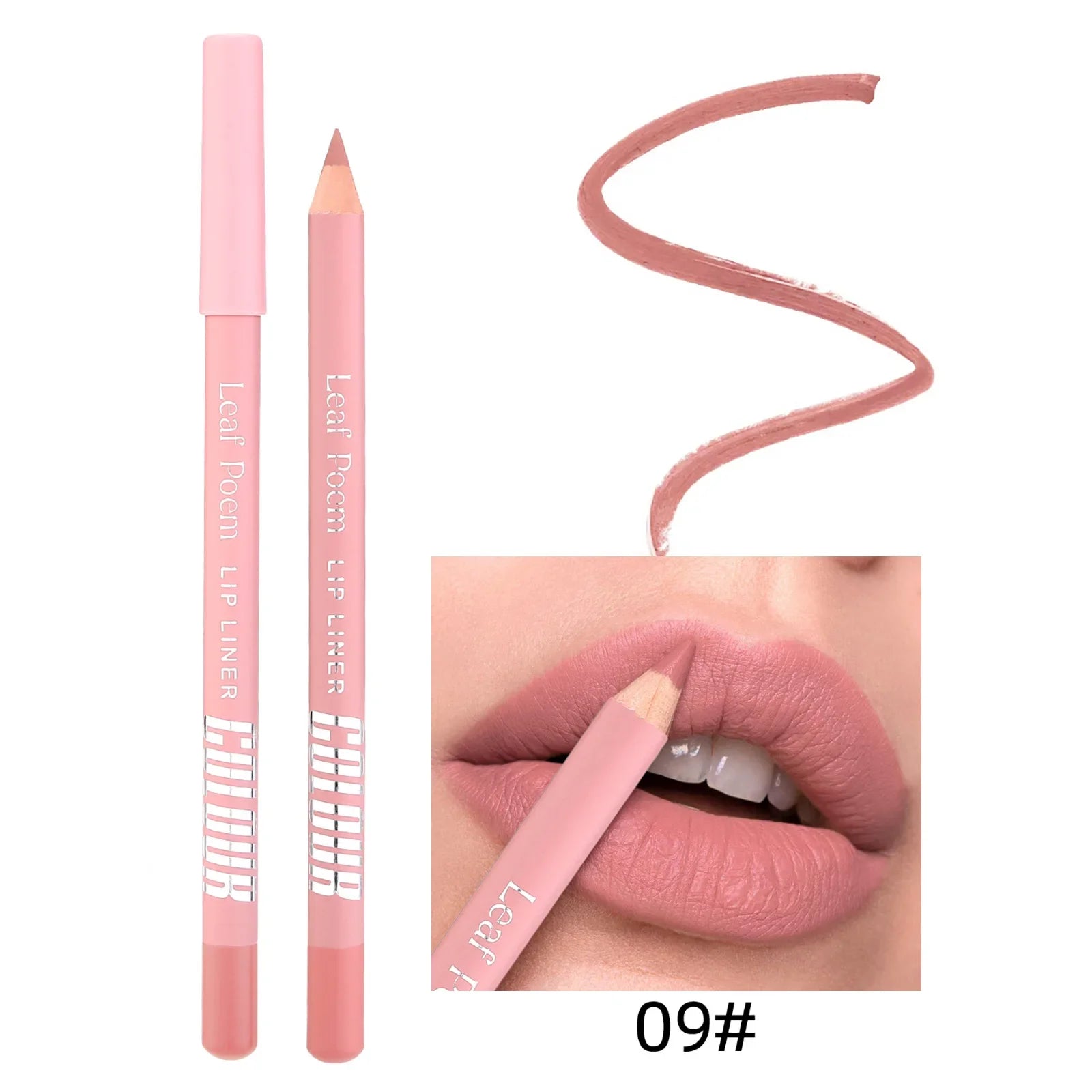 Nude Pink Lipliner Pencil Long-lasting Waterproof Red Brown Lip Contour Sculpt Pen Blendable High Pigmented Lipstick Makeup Qme 09