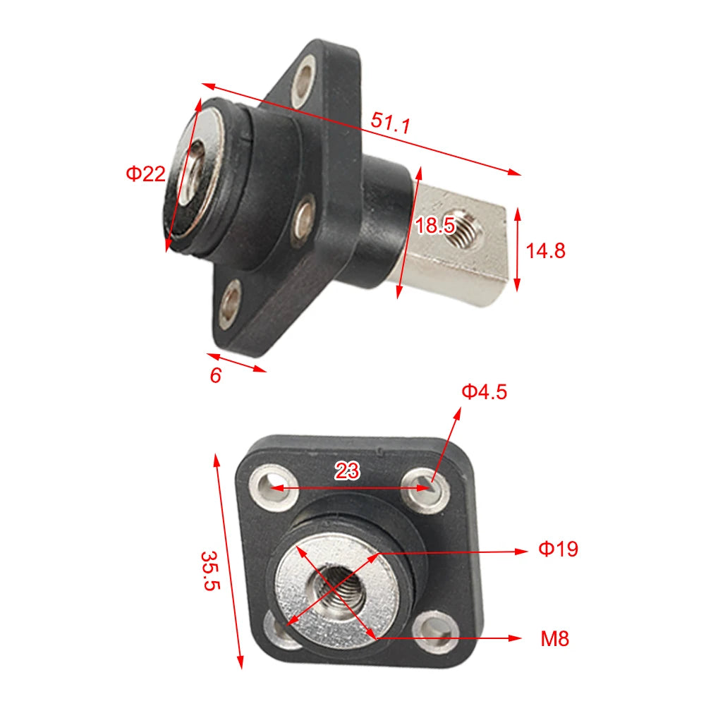 2PCS 200A All-Copper Lithium Battery Energy Storage Terminal Battery Connector Battery Storage Terminal Post Qme