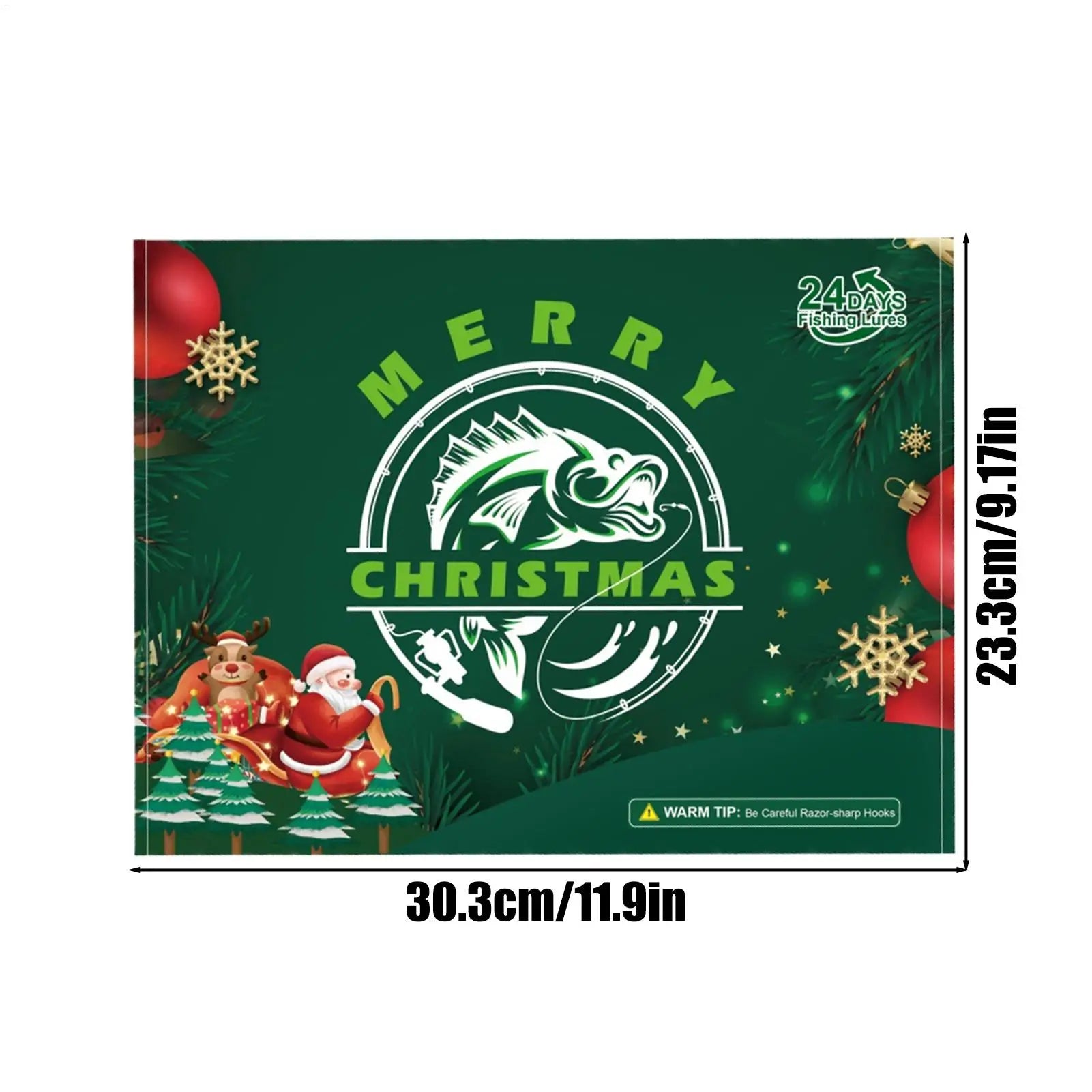 Fishing Advent 24 Days Christmas Countdown Calendar Lures Freshwater Qme