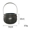 Witch Black Flame Lantern Pumpkin Candy Pail Handle Halloween Role Qme B M