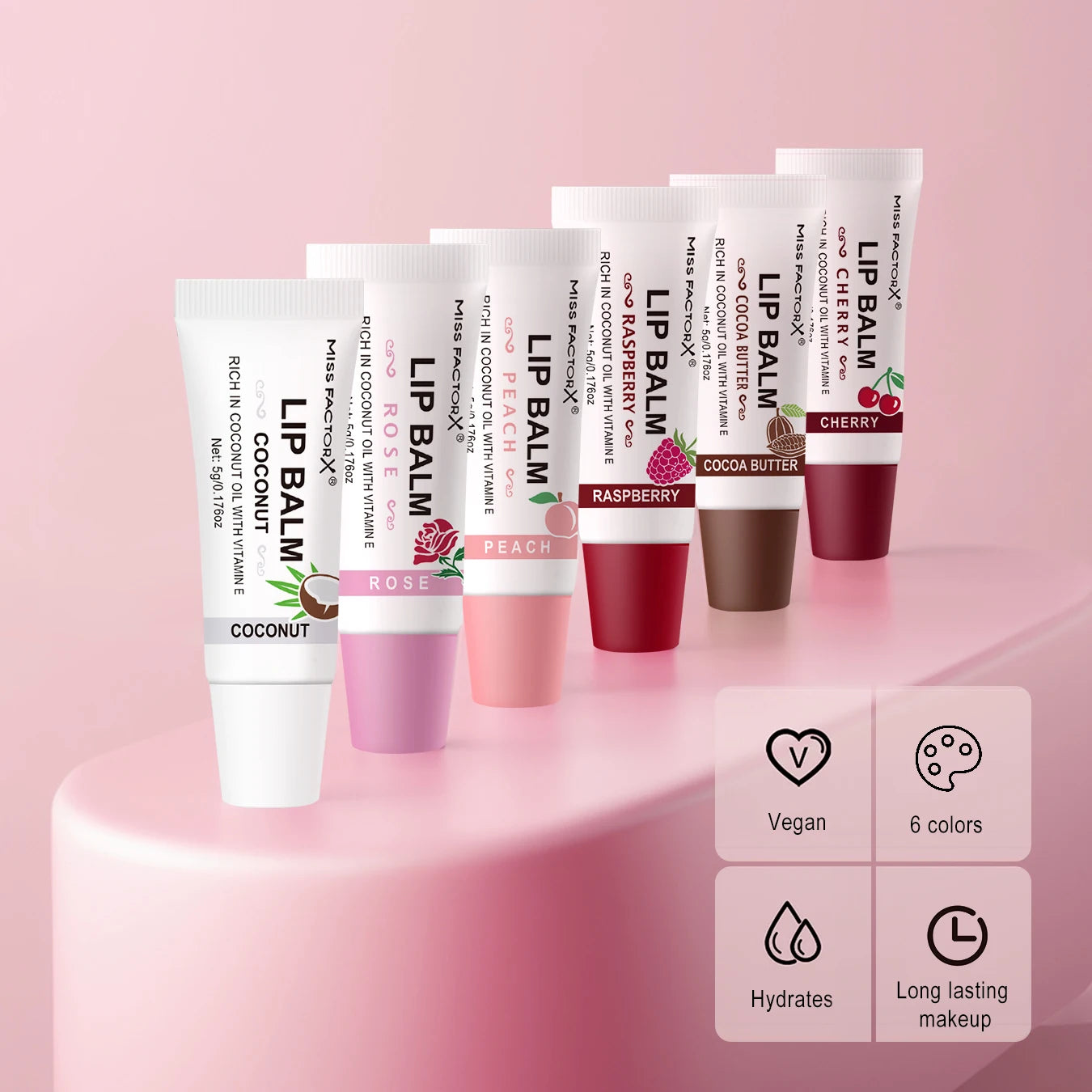 30-piece MISS FACTORX Hyaluronic Acid and Collagen Infused Lipstick - Deep Moisturizing, Long-lasting Lip Color, the perfect gif Qme