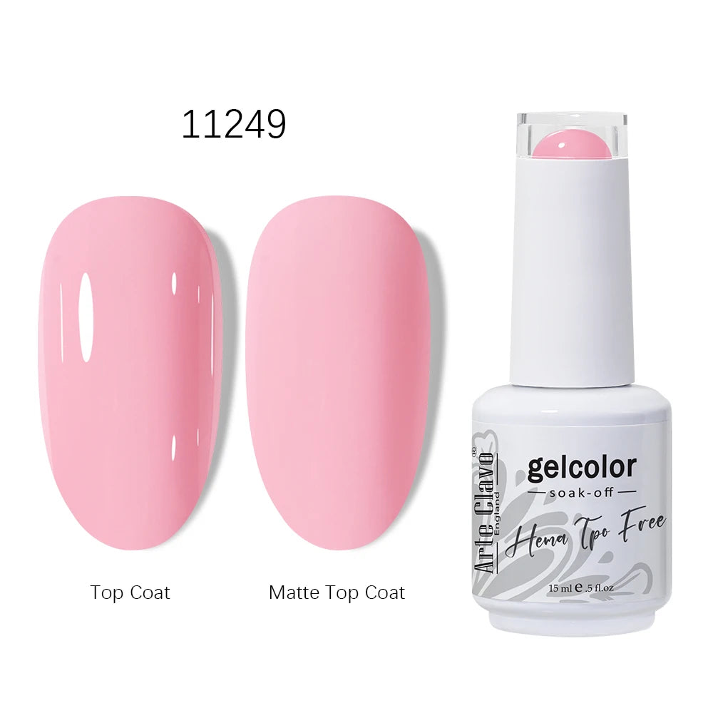 Arte Clavo HEMA TPO Gel Nail Polish Pink Series Semi Permanent Soak