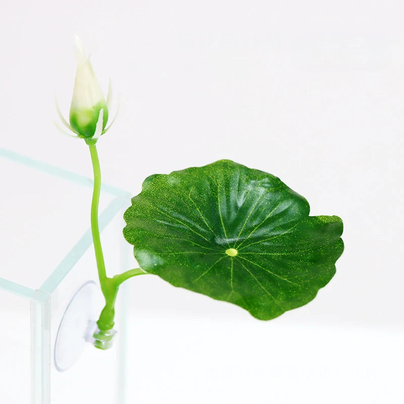 1 Pc Green Leaf Hammock For Betta Fish Stress-Reducing Aquarium-Safe Decor With Suction Cup For Fish Tank Fake Plants Decoration Qme A3