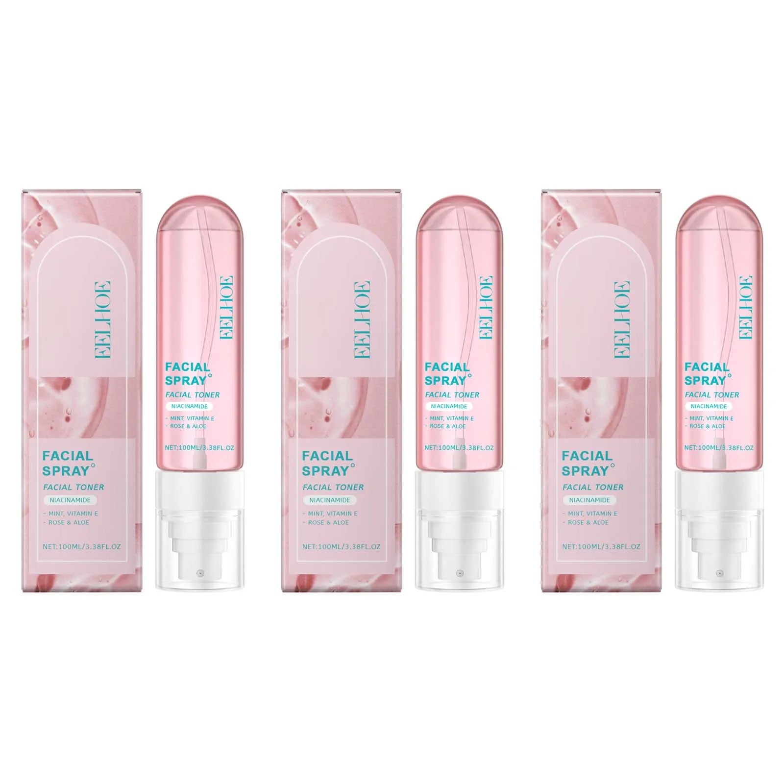 Niacinamide Toner Spray Moisturizing Brightening Facial Skin Care Improve Dullness Even Skin Tone Hydrating Smoothing Skin Qme 3Pcs 100ml